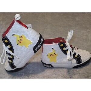Pokémon Kids High-Top Sneakers Grounded Up Pikachu Pokeball Size 2